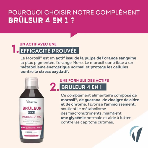 Morosil 400 Brûleur 4 en 1 solution buvable 500 ml