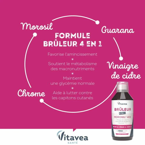 Morosil 400 Brûleur 4 en 1 solution buvable 500 ml