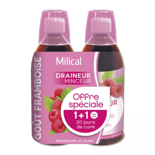 Draineur Minceur Ultra 2 x 500 ml Framboise Draineur Minceur Ultra 2 x 500 ml Framboise