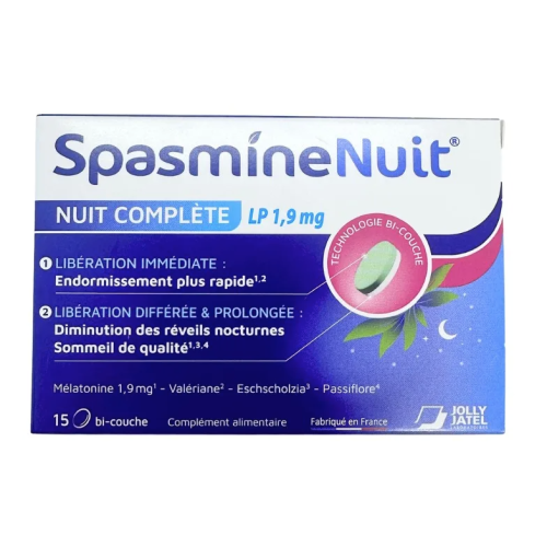 Spasmine Nuit complète 15 comprimés Spasmine Nuit complète 15 comprimés