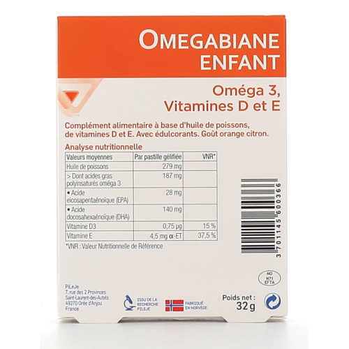 Omegabiane Enfant 27 pastilles