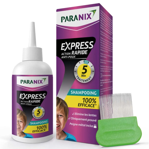 Shampooing Express Anti-Poux 5 min + Peigne 300 ml Shampooing Express Anti-Poux 5 min + Peigne 300 ml