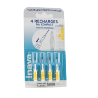 Recharges Brossettes Interdentaires pour Trio Compact Jaune 1 mm 4 recharges
