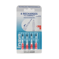 Recharges Brossettes Interdentaires pour Trio Compact Rouge 1.5 mm 4 recharges