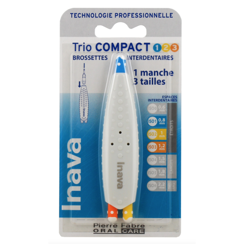 Brossettes Interdentaires Trio Compact Tailles 1/2/3 Brossettes Interdentaires Trio Compact Tailles 1/2/3