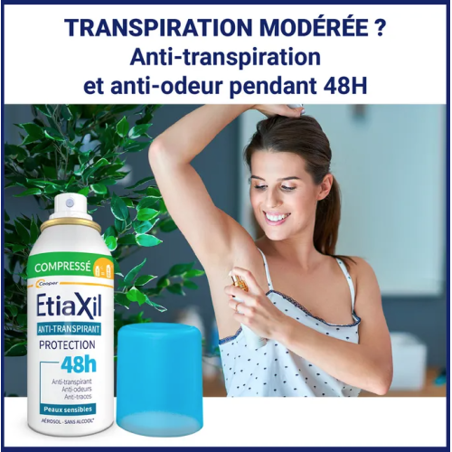 Anti-Transpirant Protection 48H Peaux Sensibles Aérosol Compressé 100 ml