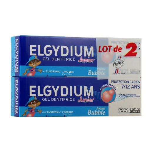 Junior Dentifrice Au Fluorinol Gout Bubble 7-12 Ans 2 x 50 ml