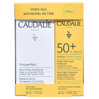 COFFRET Vinoperfect Sérum Eclat Anti-Taches 30 ml + Vinosun Protect Fluide Très Haute Protection SPF50+ 20 ml Offert