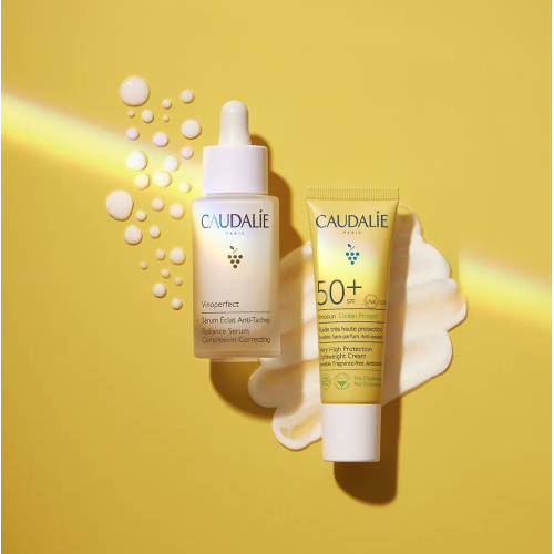 COFFRET Vinoperfect Sérum Eclat Anti-Taches 30 ml + Vinosun Protect Fluide Très Haute Protection SPF50+ 20 ml Offert