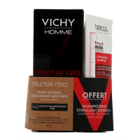 Homme Structure Force Soin Global Hydratant Anti-Age 50 ml + Shampooing Stimulant Energy+ 50 ml Offert