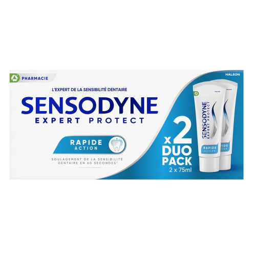 Rapide Action Dentifrice Dents Sensibles 2 x 75 ml Rapide Action Dentifrice Dents Sensibles 2 x 75 ml