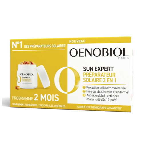 Sun Expert Préparateur Solaire 3en1 Triple action 2 x 30 capsules Sun Expert Préparateur Solaire 3en1 Triple action 2 x 30 capsules