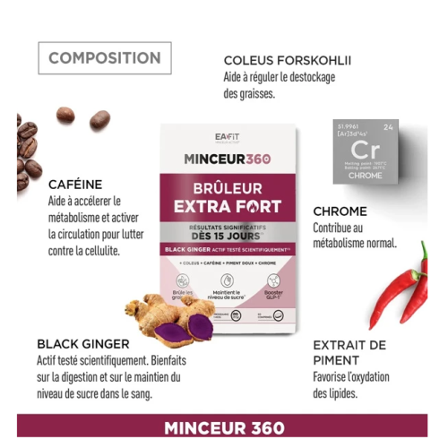 Minceur 360 Bruleur Extra fort 60 comprimés