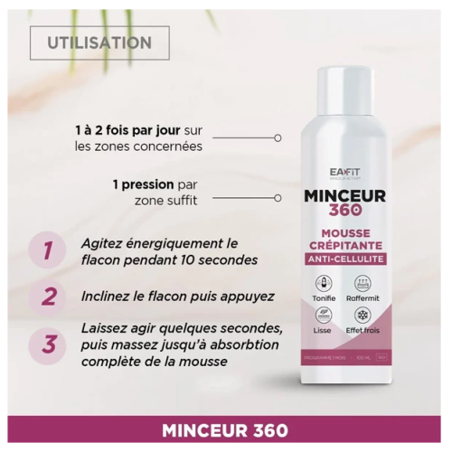 Minceur 360 Mousse crépitante anti cellulite 100 ml