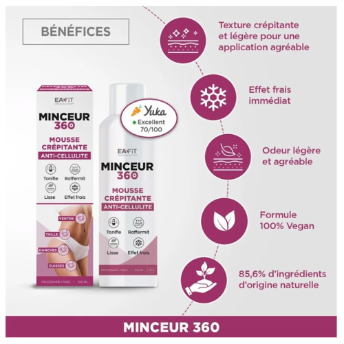 Minceur 360 Mousse crépitante anti cellulite 100 ml