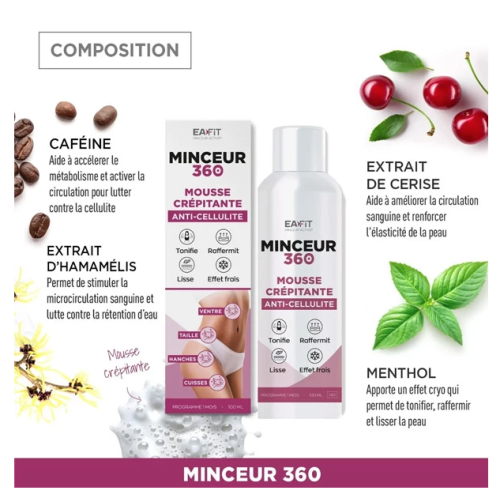 Minceur 360 Mousse crépitante anti cellulite 100 ml