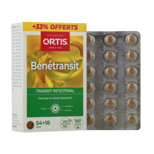 Bénétransit Transit Intestinal 54 Comprimés + 18 Comprimés Offerts