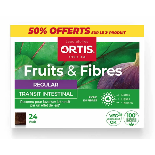 Fruits & Fibres Regular 2 x 24 Cubes à Mâcher Fruits & Fibres Regular 2 x 24 Cubes à Mâcher