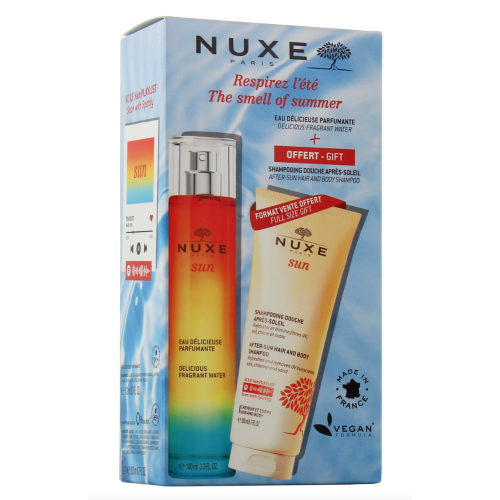 Sun Eau Délicieuse Parfumante Vaporisateur 100 ml + Shampooing Douche Après-Soleil 200 ml Offert