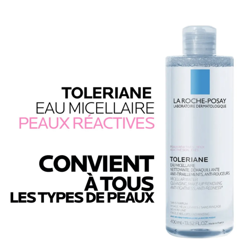 Toleriane Eau Micellaire Peaux Réactives 2 x 400 ml