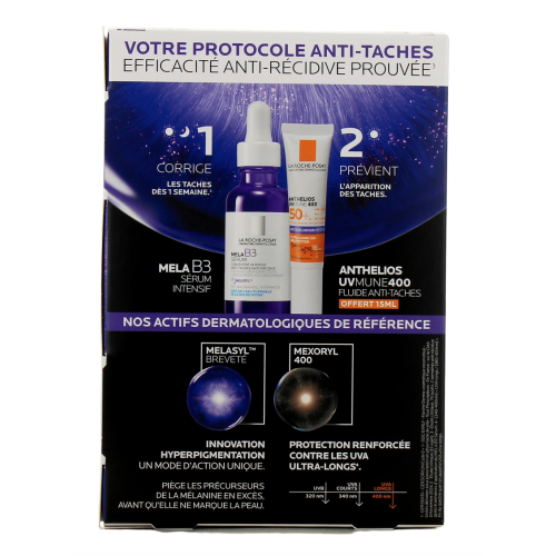 COFFRET MELA B3 Sérum 30 ml + Anthelios UVMUNE 400 Anti-taches SPF50+ 15 ml Offert