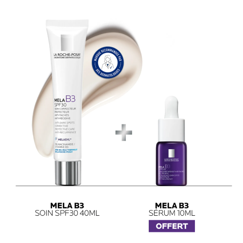 COFFRET MELA B3 Soin Anti-Taches SPF30 40 ml + Sérum concentré 10 ml Offert