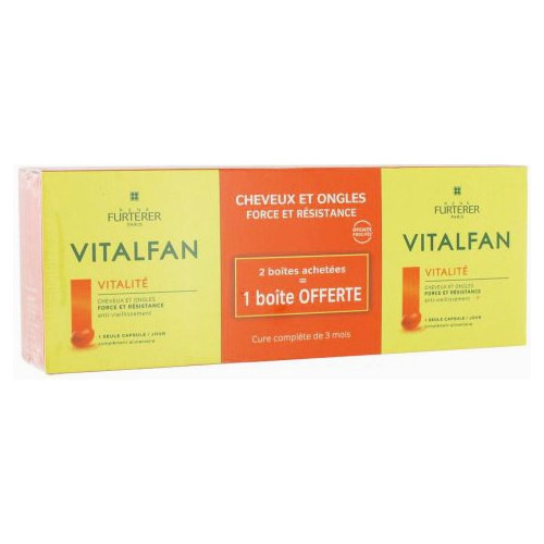 FURTERER VITALFAN Vitalité Cheveux et Ongles 3 x 30 Capsules-3507 FURTERER VITALFAN Vitalité Cheveux et Ongles 3 x 30 Capsules-3507