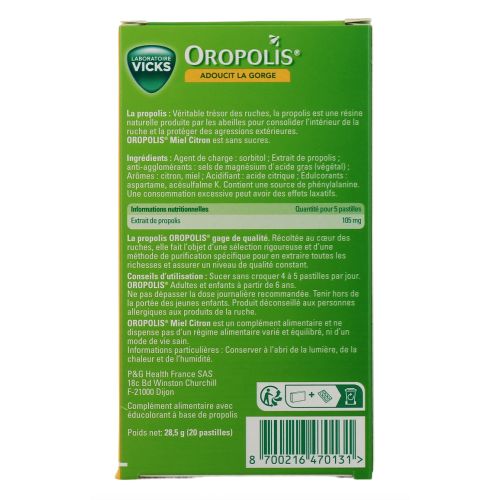 Oropolis Pastiles adoucissantes pour la gorge Oropolis Pastiles adoucissantes pour la gorge
