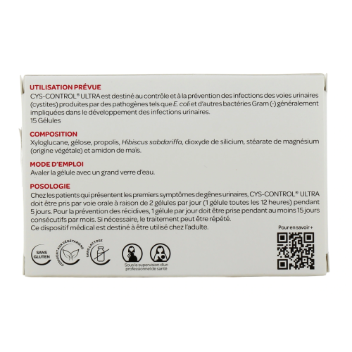 Cys Control Ultra 15 gélules