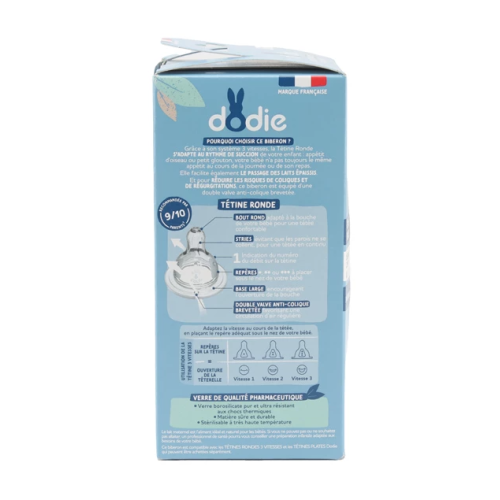 Biberon Verre Initiation+ 150 ml Débit 1 0-6 Mois
