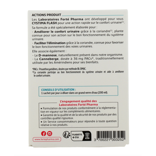 Cystima Flash Confort Urinaire 5 sachets