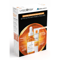Pure Vitamin C12 Sérum Anti-Rides 30 ml + Anthelios UVmune 400 Fluide Invisible SPF50+ Sans Parfum 15 ml Offert, Coffret