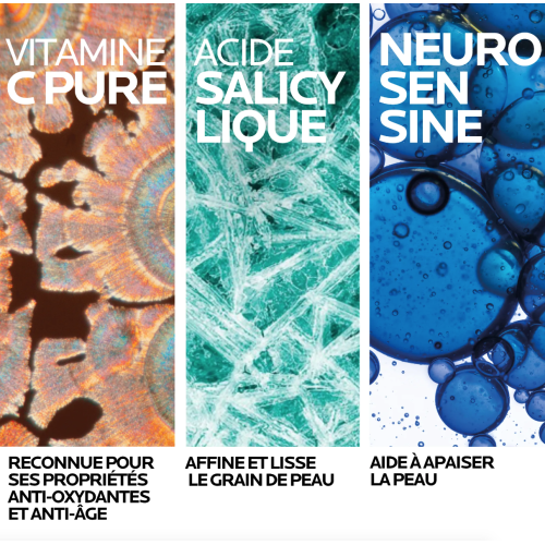 Pure Vitamin C12 Sérum Anti-Rides 30 ml + Anthelios UVmune 400 Fluide Invisible SPF50+ Sans Parfum 15 ml Offert, Coffret