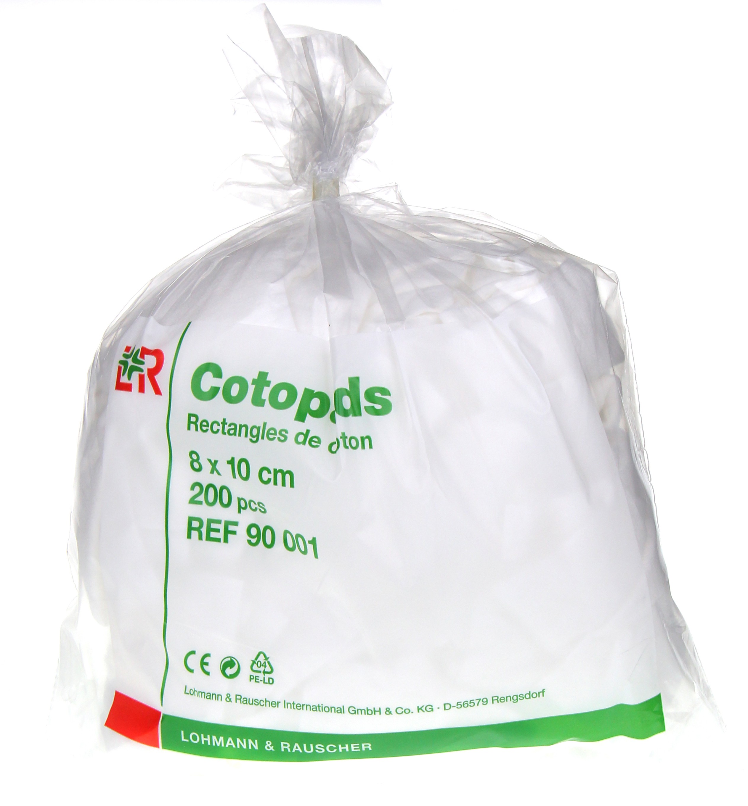 Rectangle de coton Cotopads 8 x 10 cm