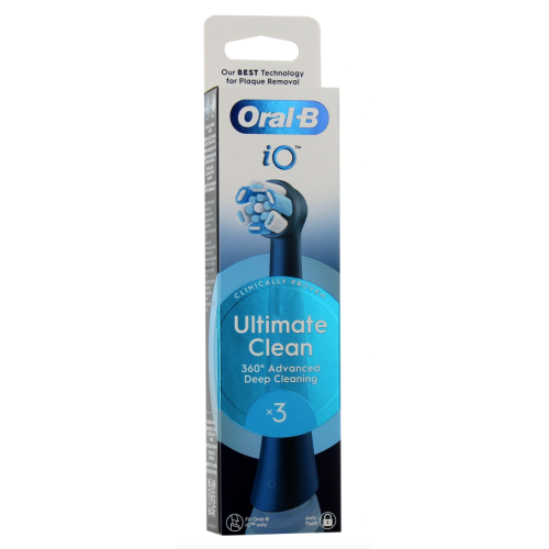 iO Brossettes de Rechange Ultimate Clean 3 brossettes Noir iO Brossettes de Rechange Ultimate Clean 3 brossettes Noir