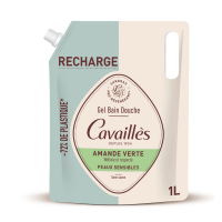 Gel Bain Douche Peaux Sensibles Amande Verte Éco-Recharge 1 L