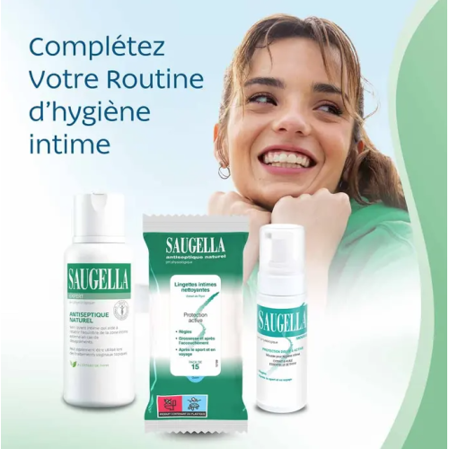 Antispetique Naturel Lingettes Intimes Nettoyantes Protection Active 15 lingettes