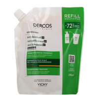 Dercos Shampooing Anti-Pelliculaire Traitant Cheveux Secs eco recharge 390 ml