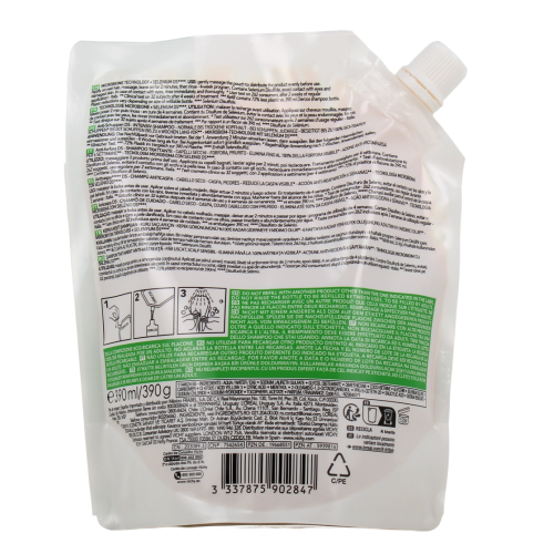Dercos Shampooing Anti-Pelliculaire Traitant Cheveux Secs eco recharge 390 ml