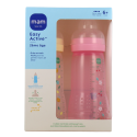 Easy Active Biberon 2ème âge 330 ml Duo Beige Feuille et Rose Cerise