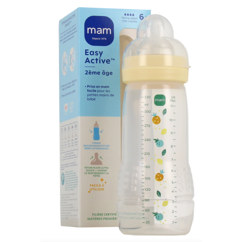 Easy Active Biberon 2ème âge 330 ml Beige Feuille à l'unité