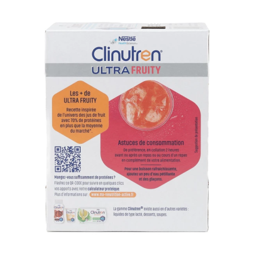 Clinutren Ultra fruity saveur Fruits rouges 4 x 200 ml