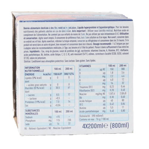 Clinutren Ultra fruity saveur Fruits rouges 4 x 200 ml