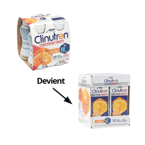 Clinutren Ultra Fruity saveur Orange 4 x 200 ml