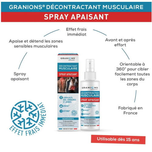 Décontractant Musculaire Spray Apaisant 100 ml