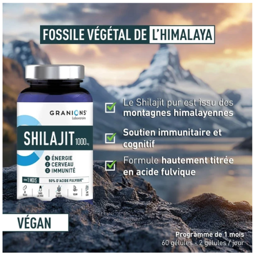 Shilajit 1000 mg 60 Gélules