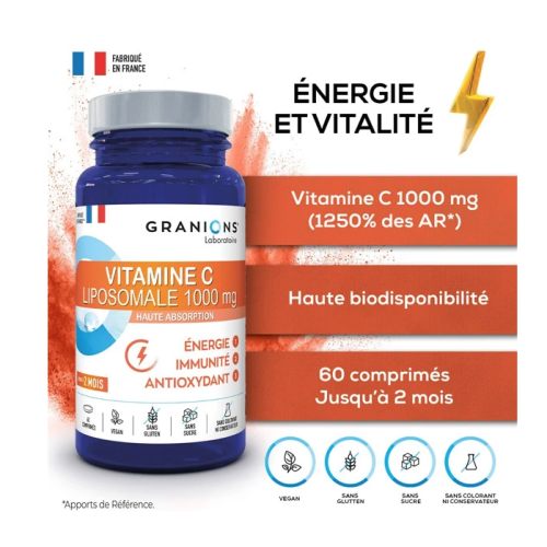 Vitamine C Liposomale 1000 mg 60 Comprimés