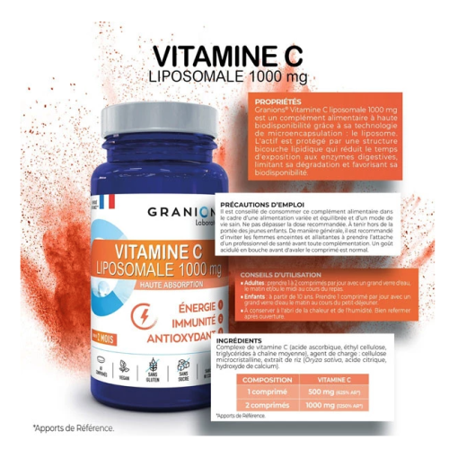 Vitamine C Liposomale 1000 mg 60 Comprimés