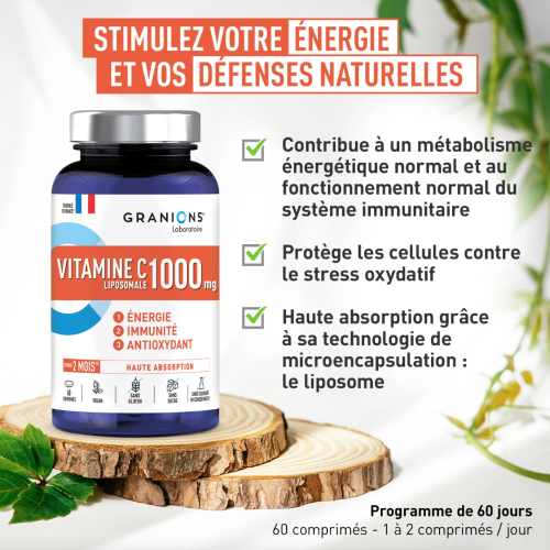 Vitamine C Liposomale 1000 mg 60 Comprimés