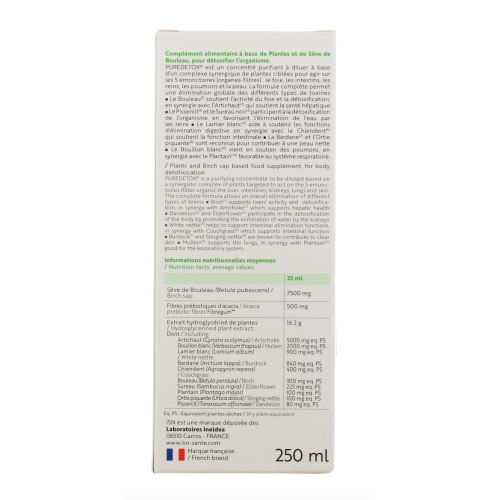 Puredetox Détoxification Globale de l'Organisme 250 ml
